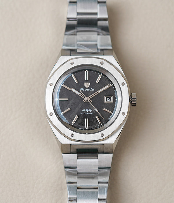 Nivada Grenchen F77 Steel 41mm Meteorite Dial 69041A77C