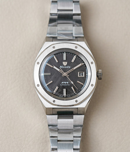 Nivada Grenchen F77 Steel 41mm Meteorite Dial 69041A77C