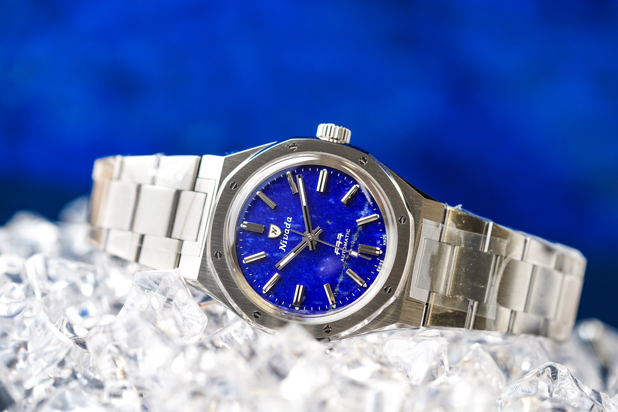 Nivada Grenchen F77 Titanium Lapis Lazuli 68017A77