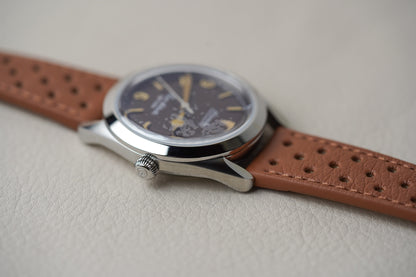 Nivada Grenchen Super Antarctic 3.6.9 Tropical on Brown Racing Strap 32031A23