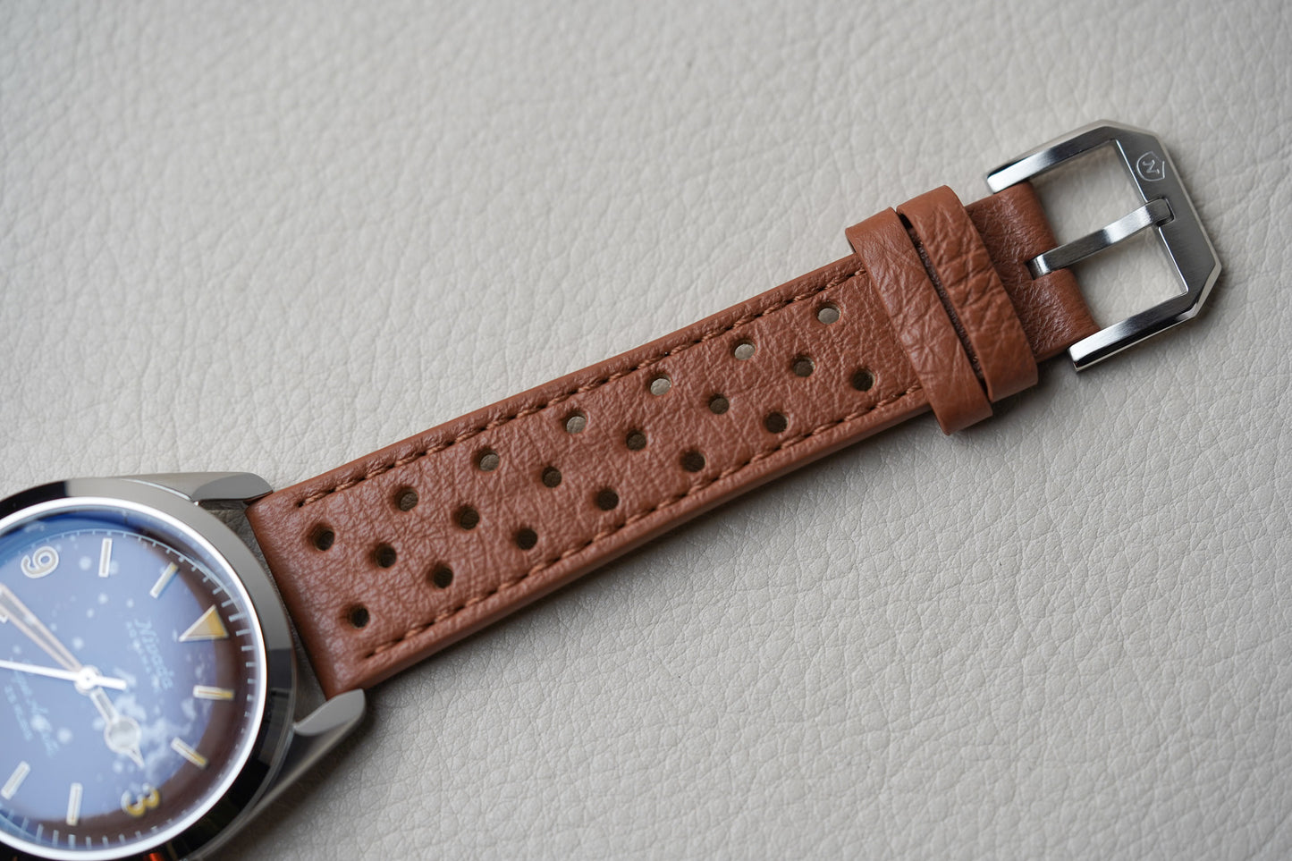 Nivada Grenchen Super Antarctic 3.6.9 Tropical on Brown Racing Strap 32031A23