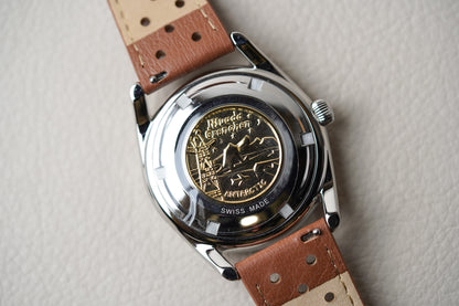 Nivada Grenchen Super Antarctic 3.6.9 Tropical on Brown Racing Strap 32031A23