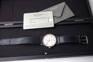 Nomos Glashütte 138.S8 Tangente 38 120 Jahre Depperich