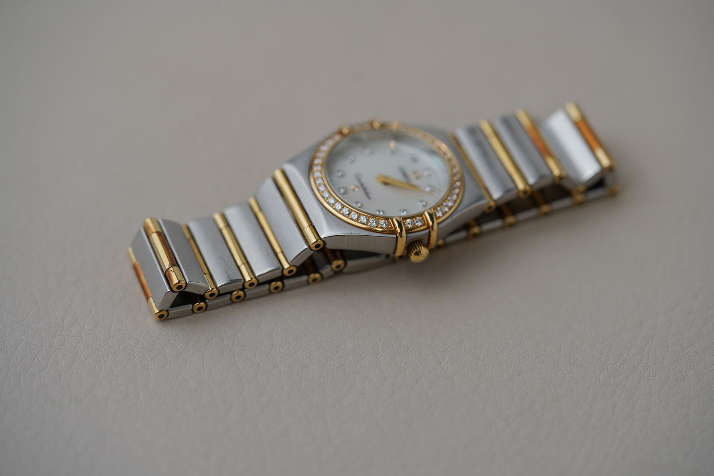 Omega Constellation Ladies Two Tone Diamond MOP Dial 1277.75
