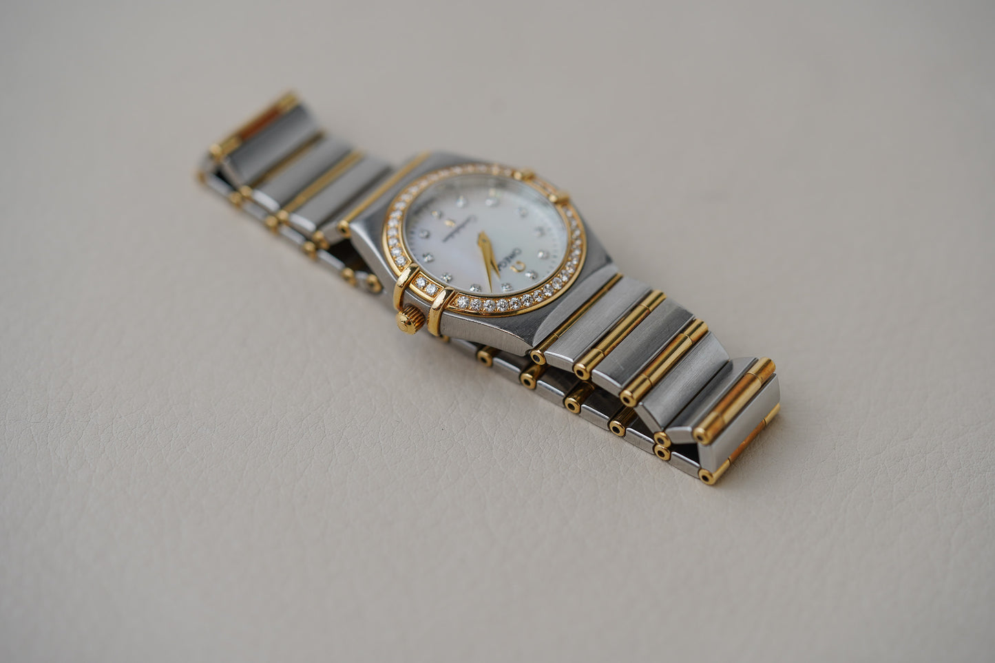Omega Constellation Ladies Two Tone Diamond MOP Dial 1277.75