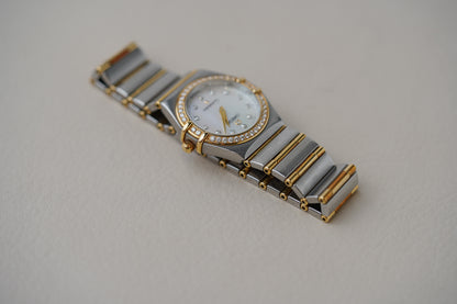 Omega Constellation Ladies Two Tone Diamond MOP Dial 1277.75