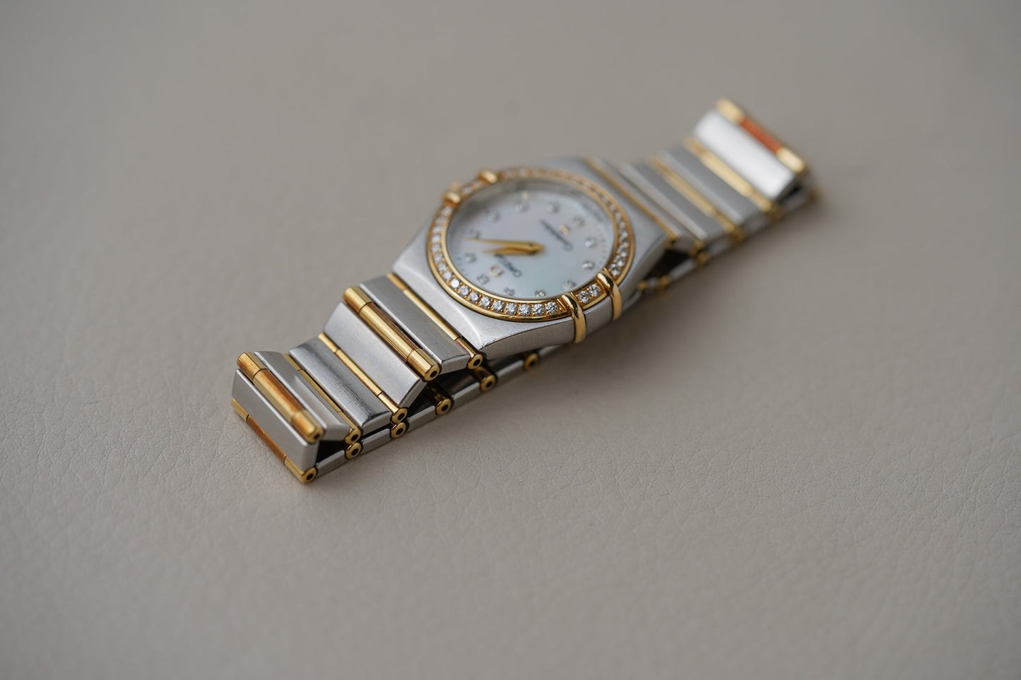 Omega Constellation Ladies Two Tone Diamond MOP Dial 1277.75