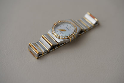 Omega Constellation Ladies Two Tone Diamond MOP Dial 1277.75
