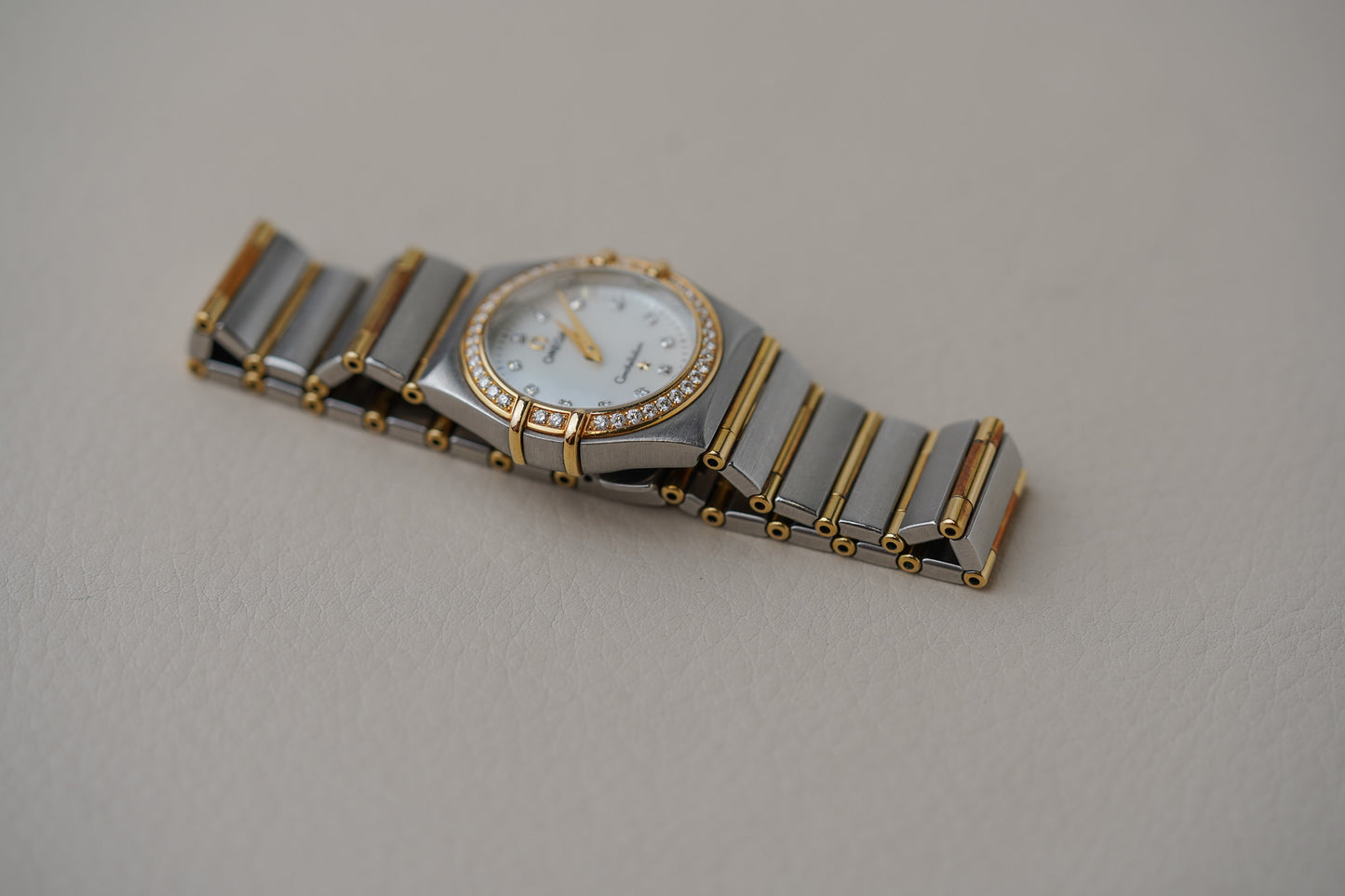 Omega Constellation Ladies Two Tone Diamond MOP Dial 1277.75