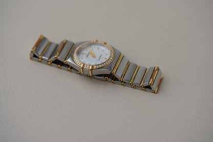 Omega Constellation Ladies Two Tone Diamond MOP Dial 1277.75