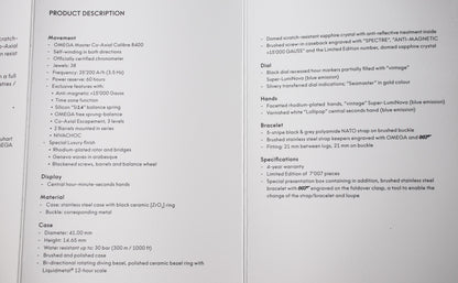 Omega Seamaster 300 James Bond SPECTRE 233.32.41.21.01.001