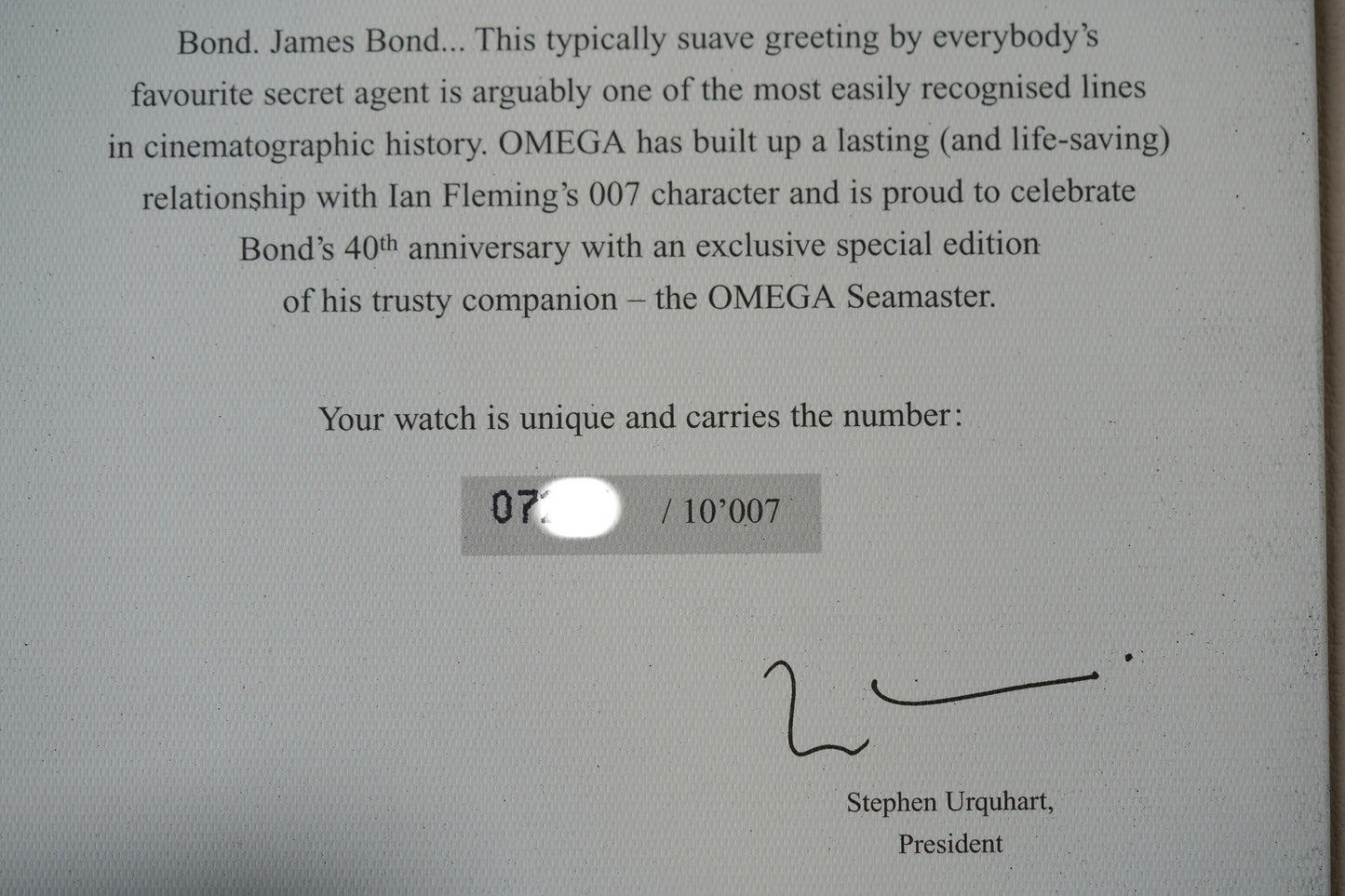 Omega Seamaster 300M James Bond 40th Anniversary 2537.80