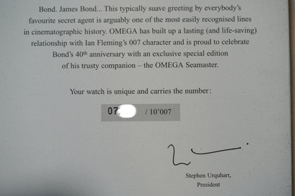 Omega Seamaster 300M James Bond 40th Anniversary 2537.80
