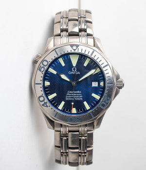Omega Seamaster reference 2231.80 Electric Blue dial Men's automatic titanium watch for sale by Belmont Watches in San Diego
