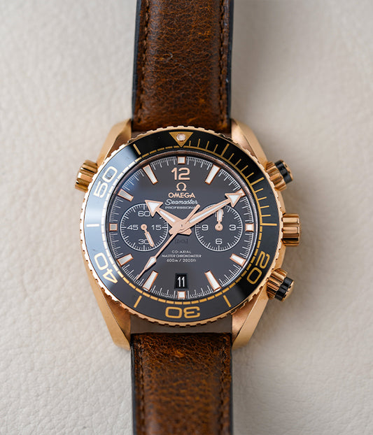 Omega Seamaster Planet Ocean Chronograph 600M Sedna Gold 215.63.46.51.01.001
