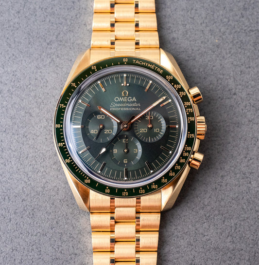 Omega Speedmaster 18K Moonshine Gold Green Dial 310.60.42.50.10.001
