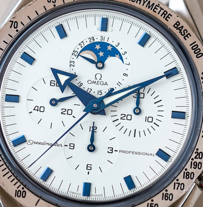 Omega Speedmaster Broad Arrow White Dial 'Moonphase' 3575.20