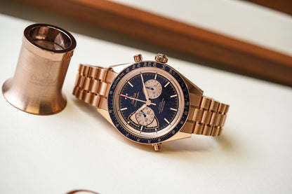 Omega Speedmaster Chrono Chime 18K Sedna Gold 522.50.45.52.03.001