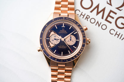 Omega Speedmaster Chrono Chime 18K Sedna Gold 522.50.45.52.03.001