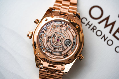 Omega Speedmaster Chrono Chime 18K Sedna Gold 522.50.45.52.03.001