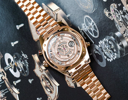 Omega Speedmaster Chrono Chime 18K Sedna Gold 522.50.45.52.03.001