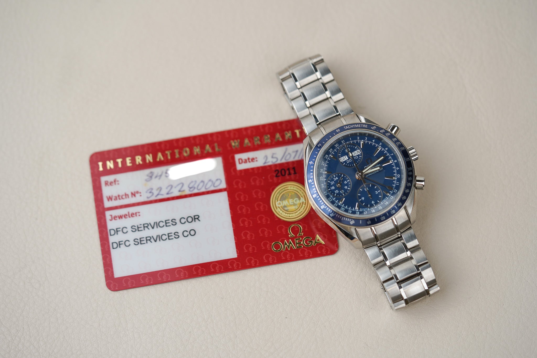 Omega Speedmaster Day-Date Reduced Blue 3222.80
