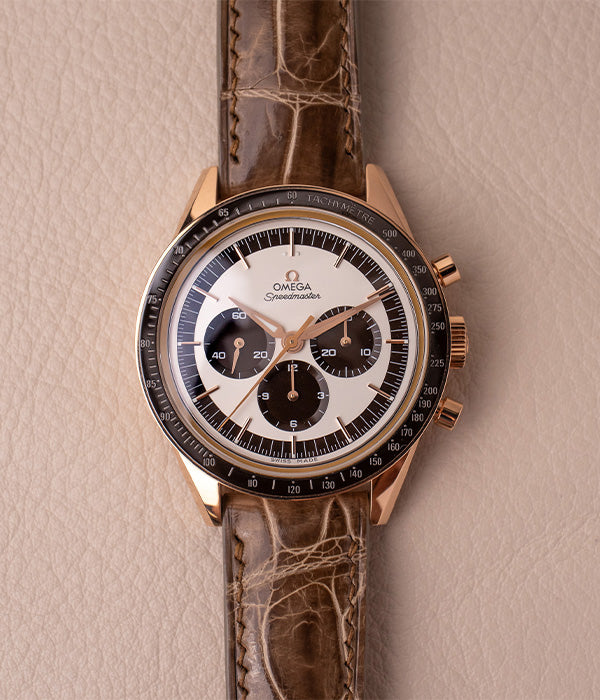 Omega Speedmaster First Omega In Space 18k Sedna Gold 311.63.40.30.02. Belmont Watches