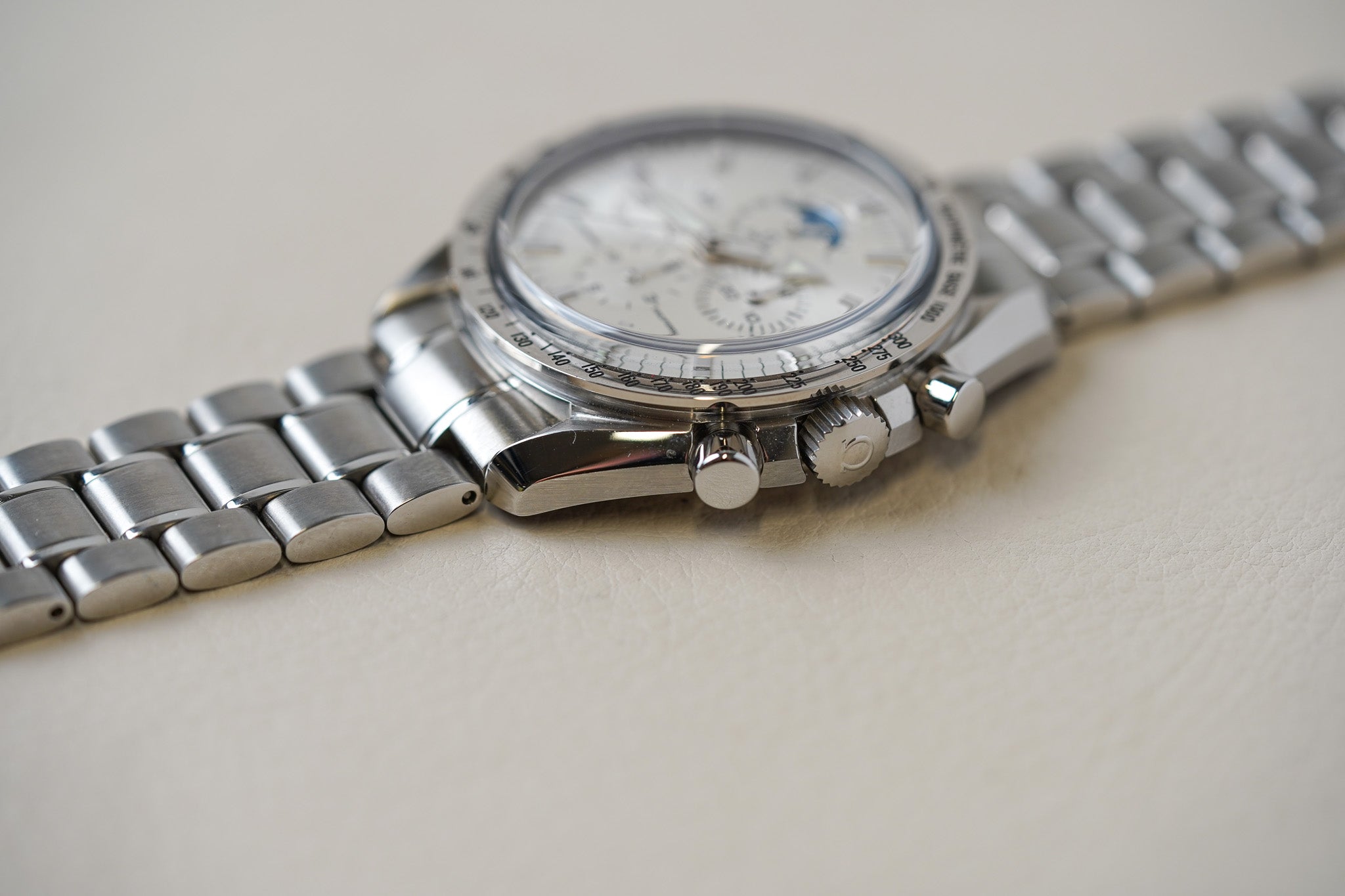 Omega Speedmaster Broad Arrow Silver Dial 'Moonphase' 3575.30