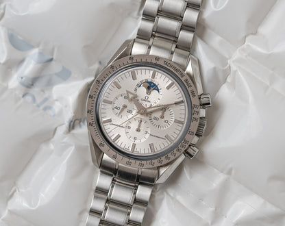 Omega Speedmaster Broad Arrow Silver Dial 'Moonphase' 3575.30