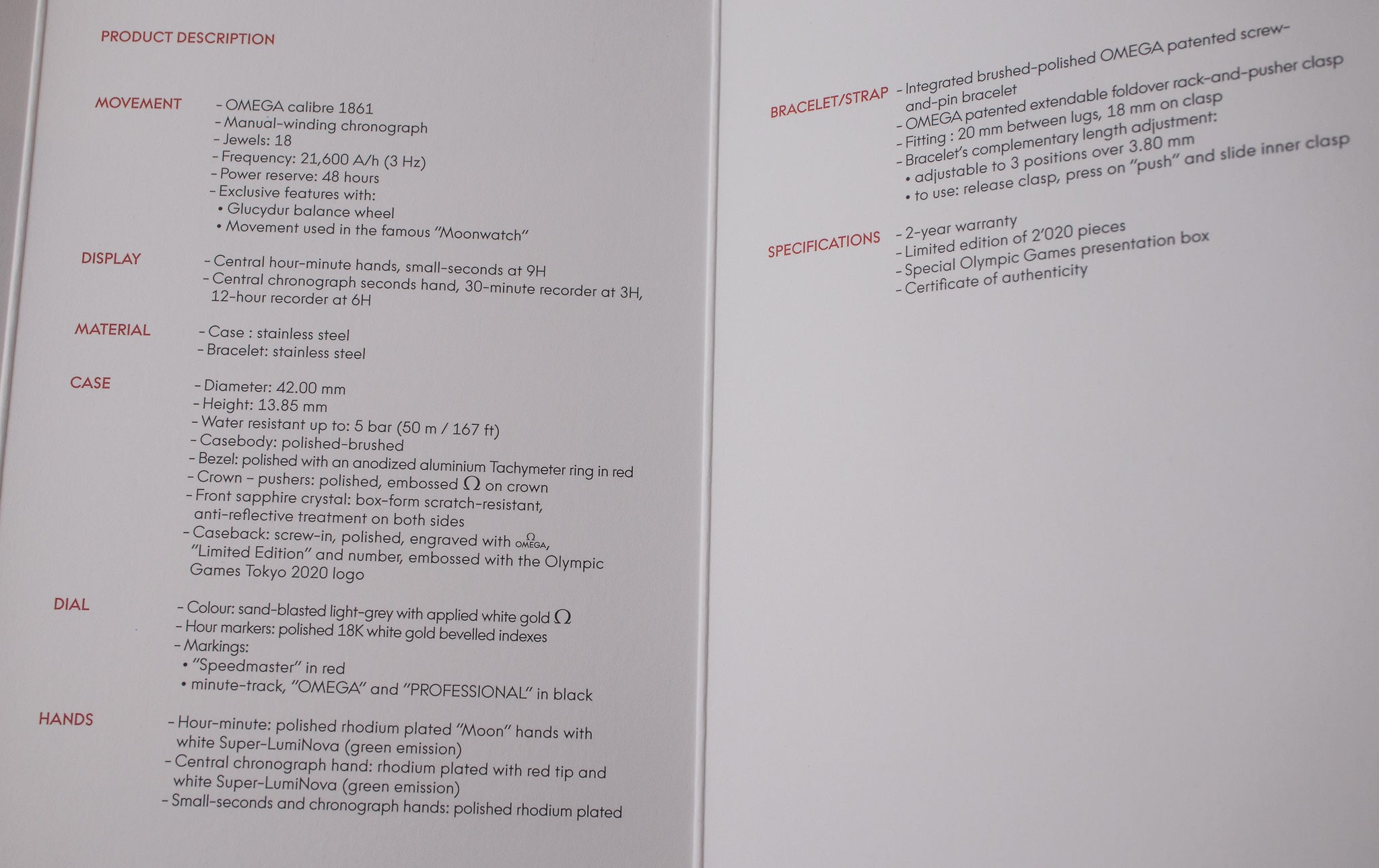 Omega Speedmaster Tokyo 2020 “Rising Sun” 522.30.42.30.06.001