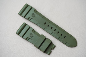 Panerai Green OEM Rubber 26mm/22mm Strap