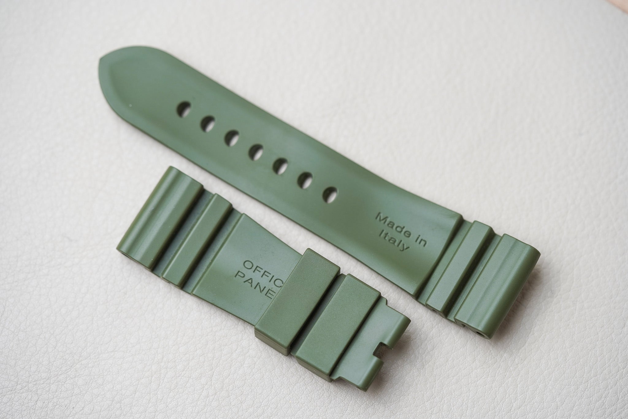 Panerai Green OEM Rubber 26mm/22mm Strap