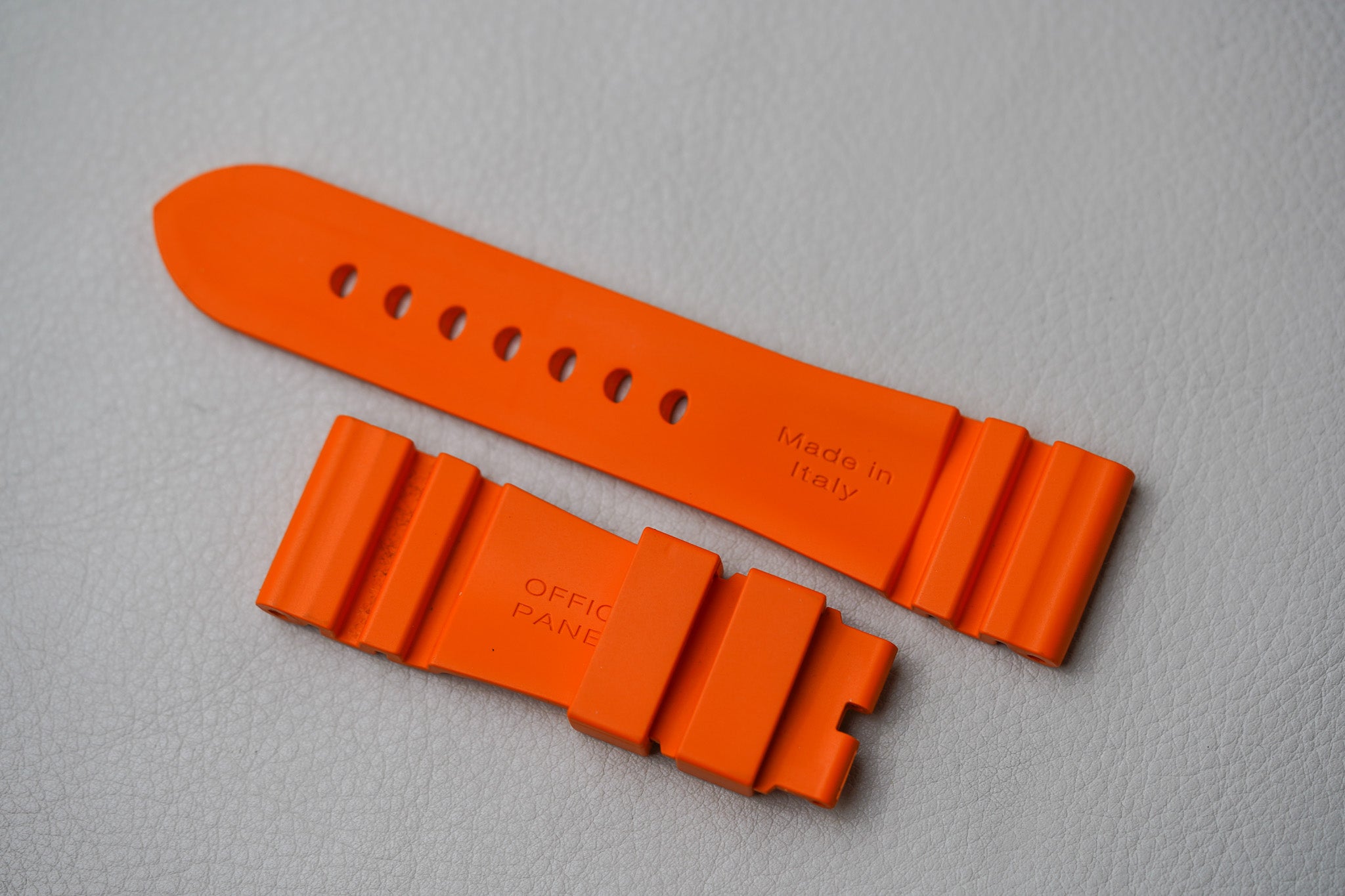 Panerai Orange OEM Rubber 26mm/22mm Strap