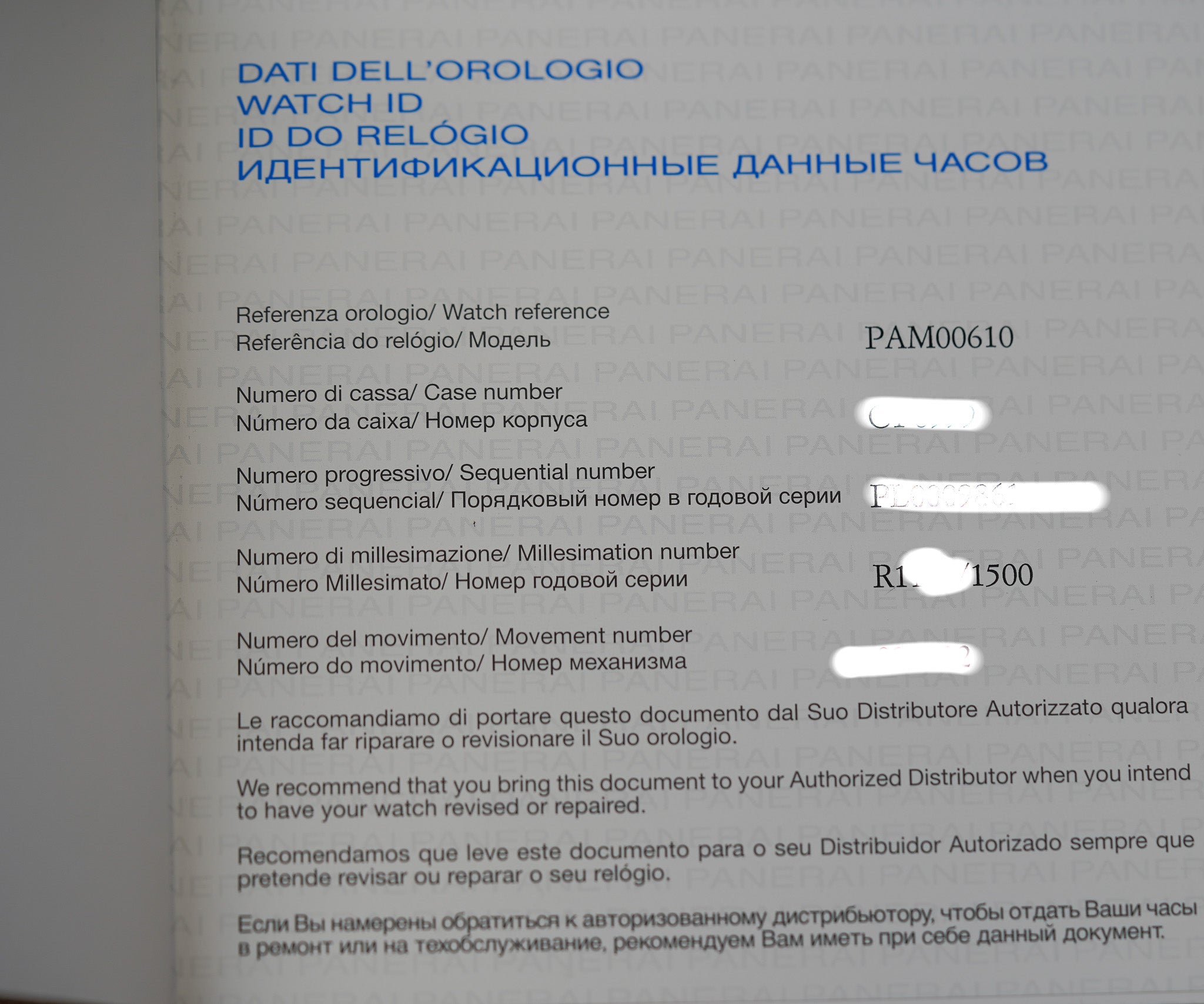 Panerai Radiomir 8 Day Black Seal PAM610