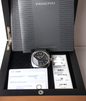 Panerai Radiomir Base PAM210 black dial Men's watch box, booklets and warranty card