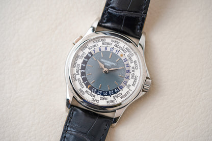 Patek Philippe World Time 5110P Platinum Blue 37mm