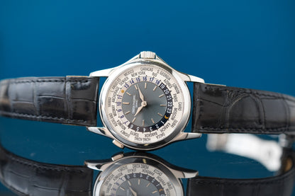 Patek Philippe World Time 5110P Platinum Blue 37mm