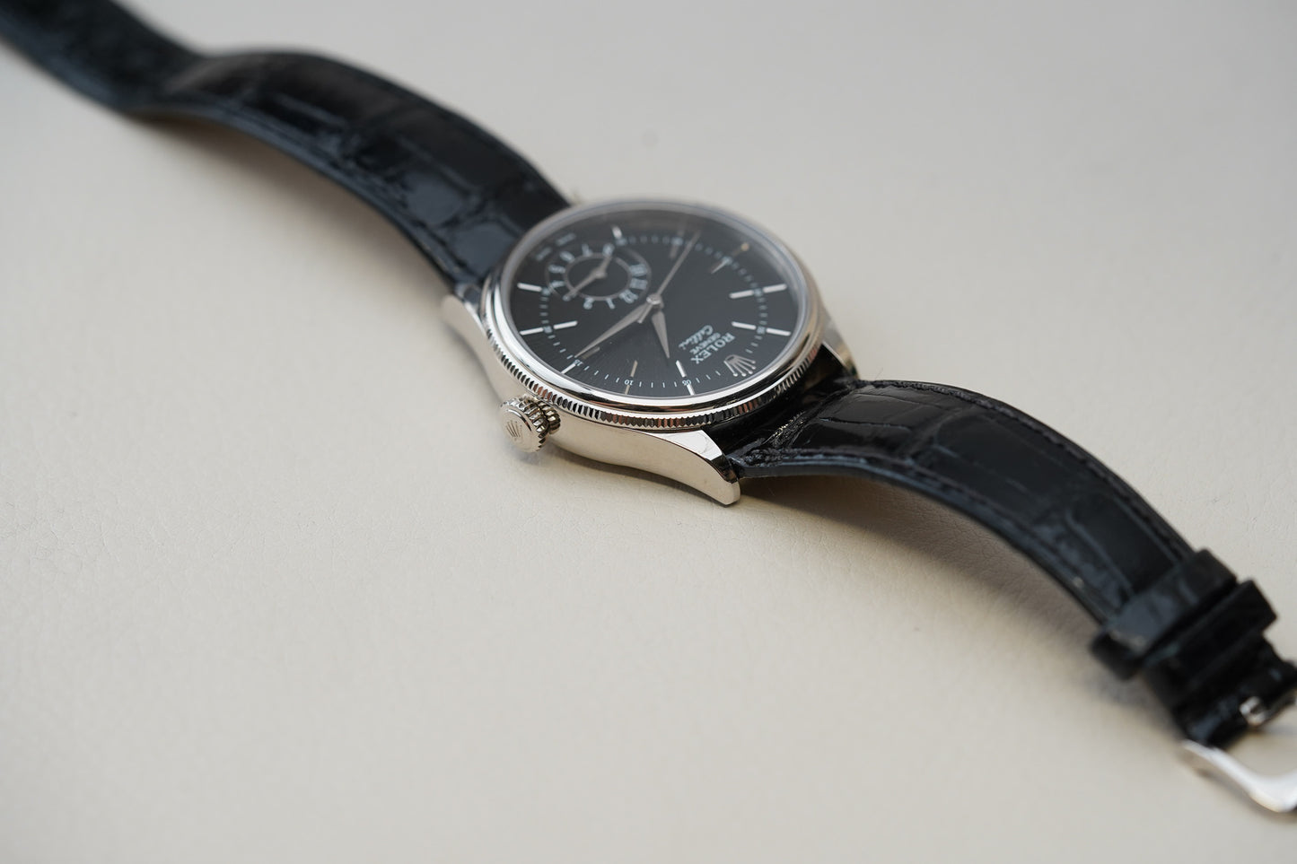 Rolex Cellini Dual Time 18K White Gold 50529