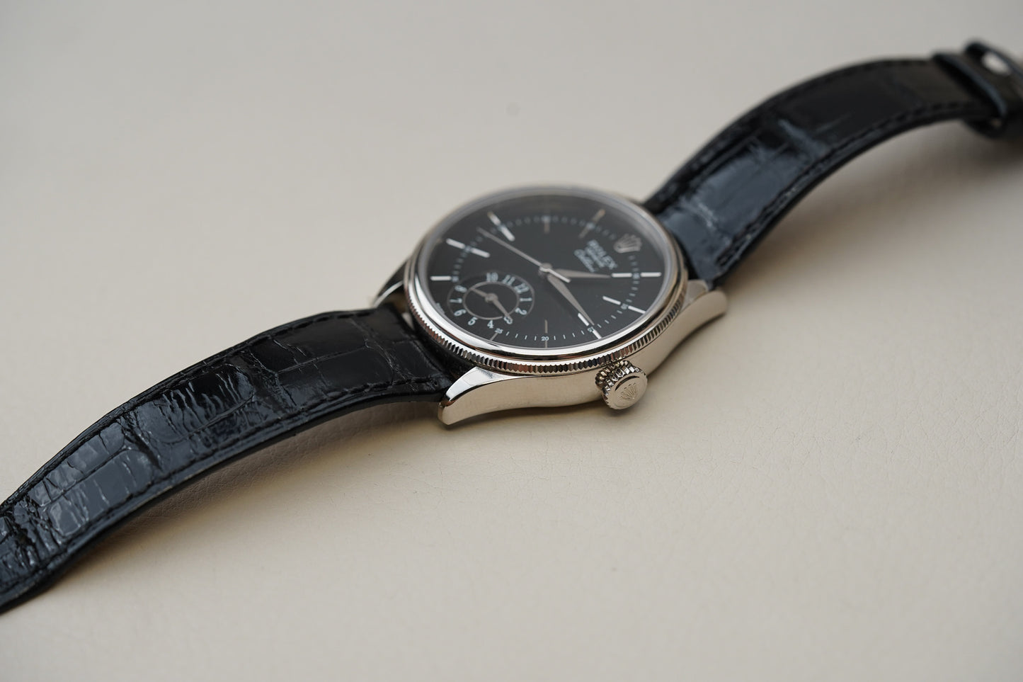 Rolex Cellini Dual Time 18K White Gold 50529