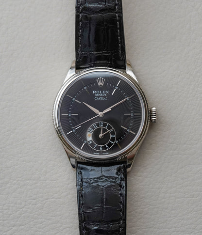 Rolex Cellini Dual Time 18K White Gold 50529