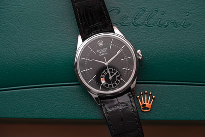 Rolex Cellini Dual Time 18K White Gold 50529