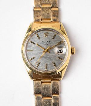 1972 Rolex Date 1505 Gold "Silver Mosaic"