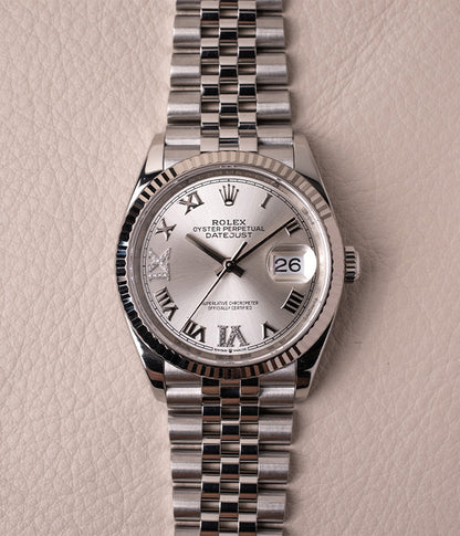 Rolex Datejust 126234 Silver Diamond 6/9 Dial