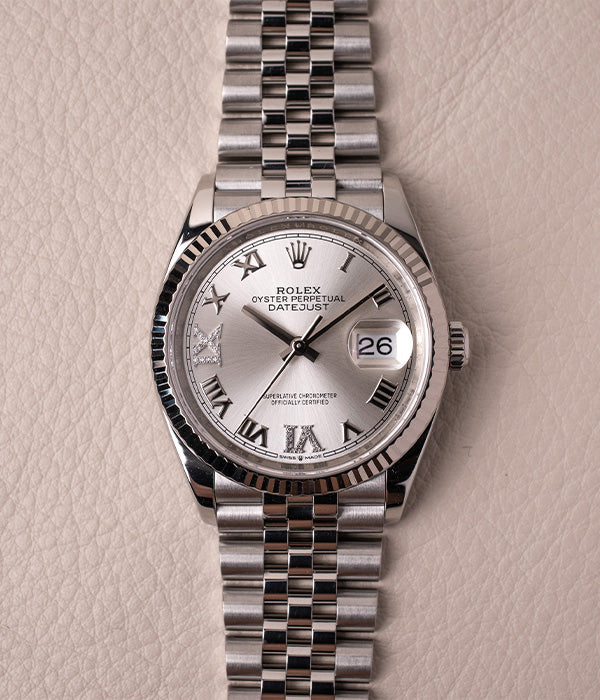 Rolex Datejust 126234 Silver Diamond 6/9 Dial