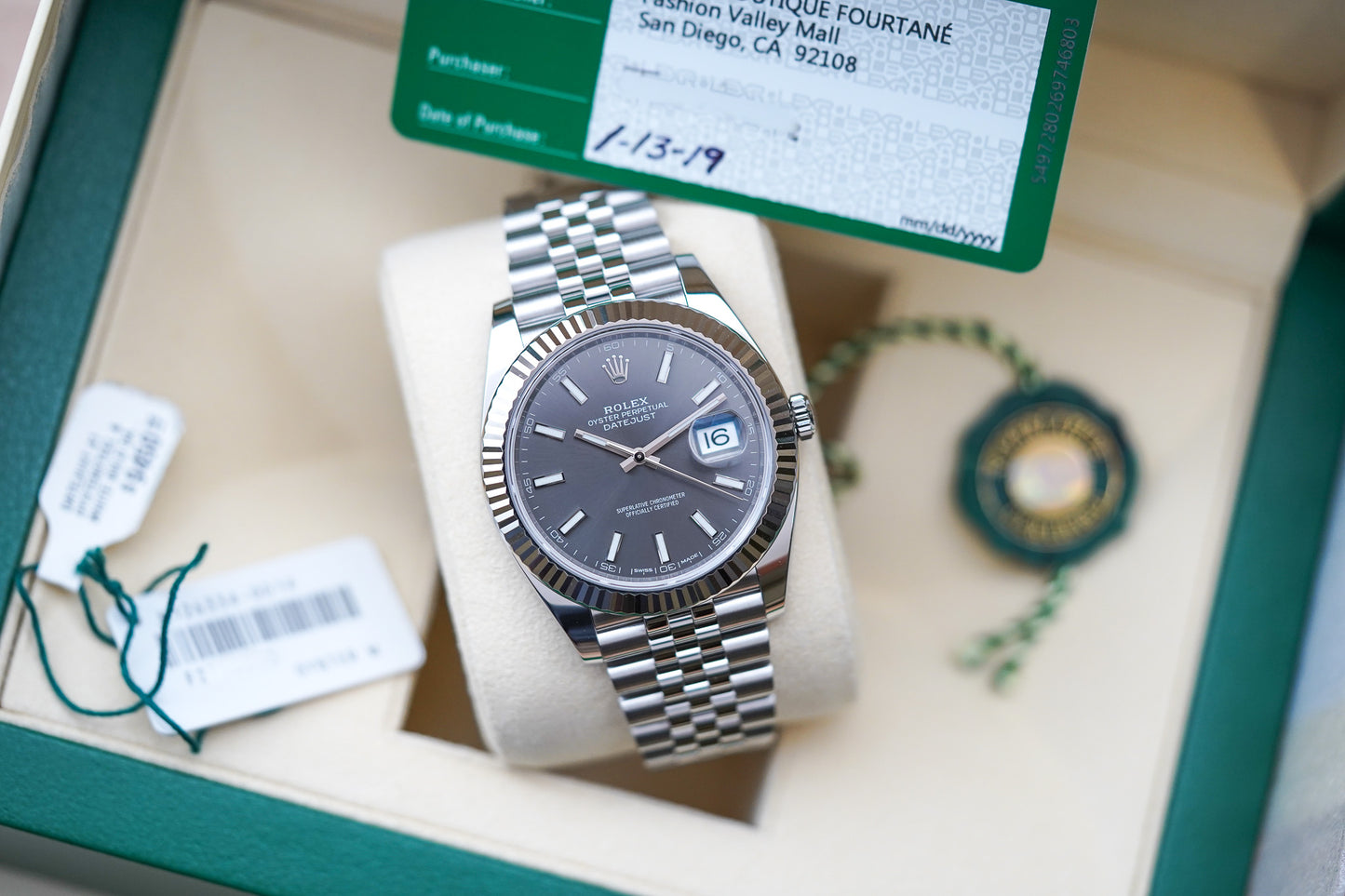 Rolex Datejust 126334 41mm Rhodium Dial
