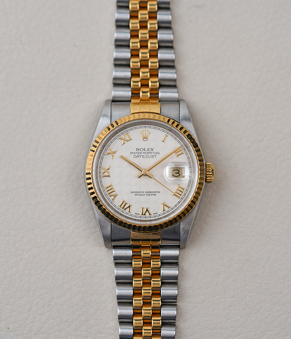 Rolex Datejust 16233 Pyramid Ivory Dial