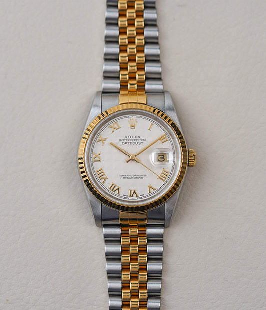 Rolex Datejust 16233 Pyramid Ivory Dial
