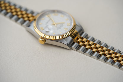 Rolex Datejust 16233 Pyramid Ivory Dial
