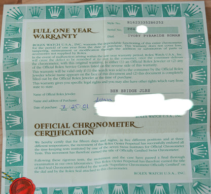 Rolex Datejust 16233 Pyramid Ivory Dial