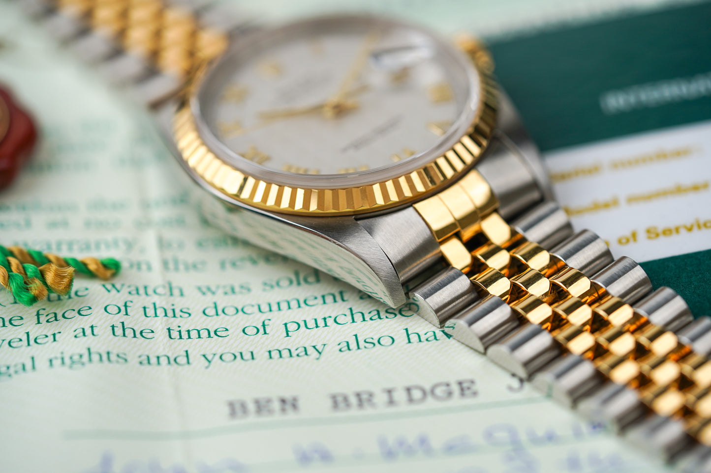 Rolex Datejust 16233 Pyramid Ivory Dial